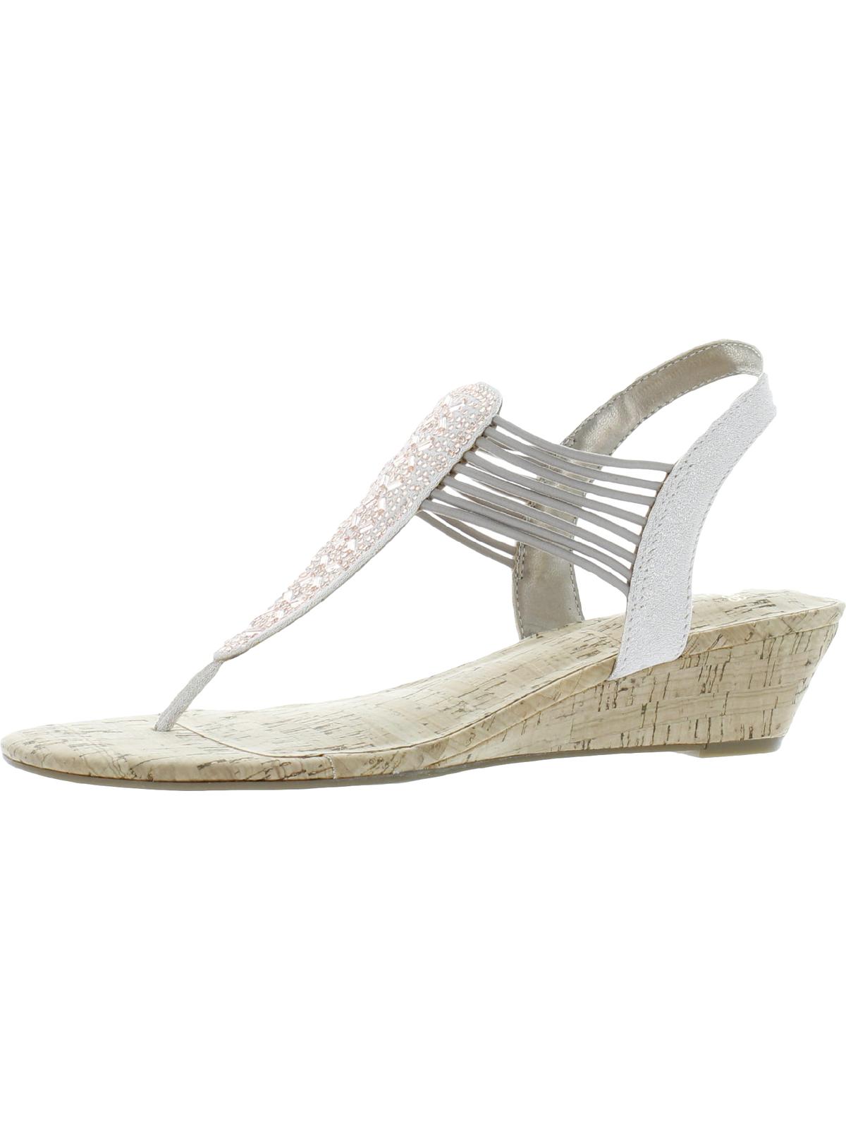 Bandolino Womens Gabe 2 Thong Cork Slingback Heels